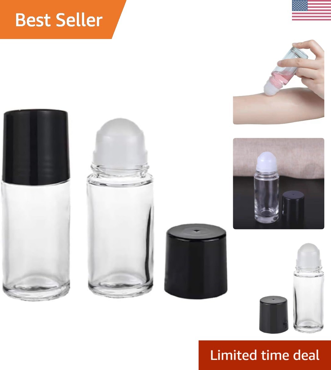 Roller Bottles Set - 2 Pcs For On-the-go Fragrance