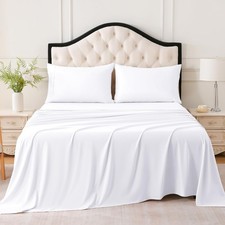 Queen Bed Sheets Set, Soft Breathable Bedding Set, Sheets Set with 16" Deep P...