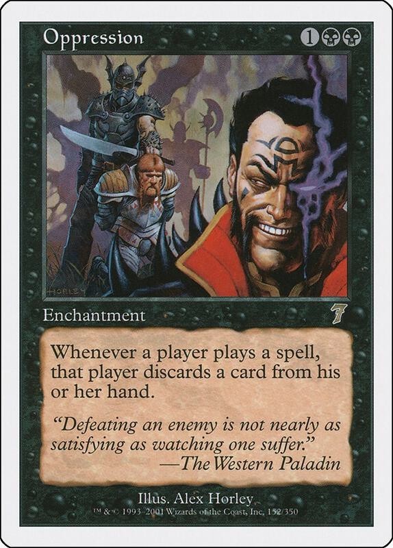 Oppression X (1) Seventh Edition MTG Excellent/Near Mint (RG) 4RCards