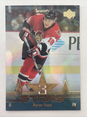 2003-04 Upper Deck Three 3 Stars Marian Hossa Ottawa Senators #TS2