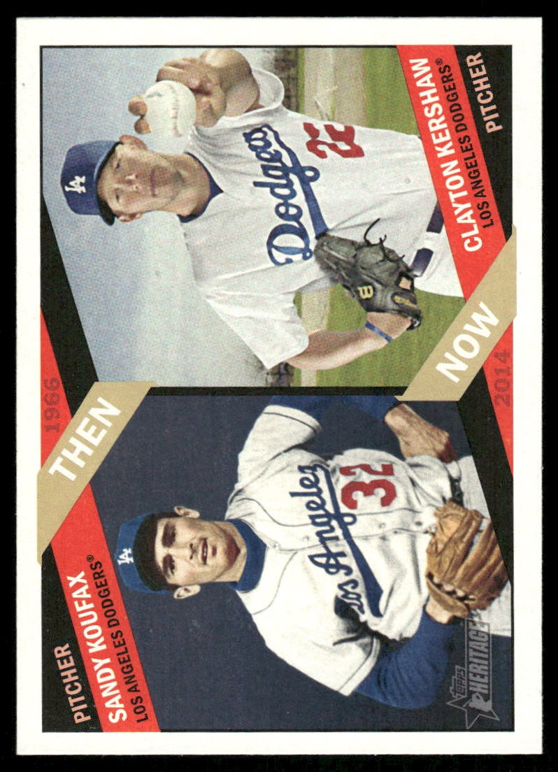 2015 Topps Heritage #TN-6 Sandy Koufax / Clayton Kershaw Then and Now