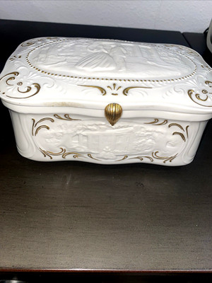 Vtg 1987 Franklin Mint Gone With The Wind Porcelain Jewelry Box with Theme Music