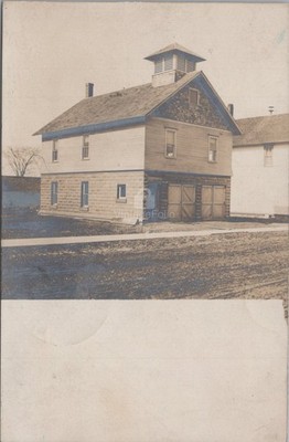 Firehouse Fire Station Engine House Carriage Garage Cupola RPPC 1909 Postcard