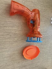 Discovery Toys Orange Kids Bubble Gun With Bubble Tray Stand Outdoor activity