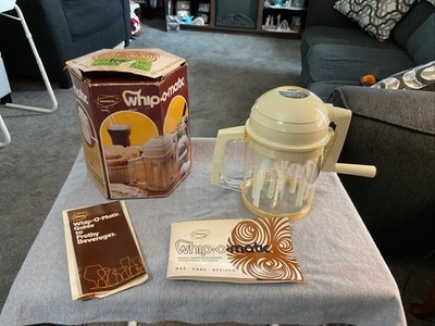 POPEIL'S WHIP O MATIC Hand Mixer 1975 Made in USA W/ Box & paperwork