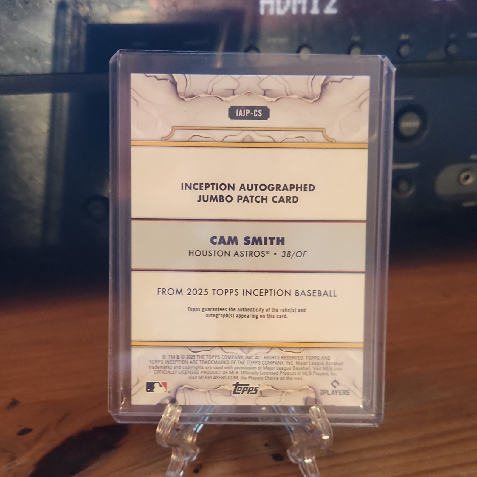 🎖Topps 2025 Inception Cam Smith RC Auto Jumbo Patch IAJP-CS Astros 030/125 ⚾️ view 2