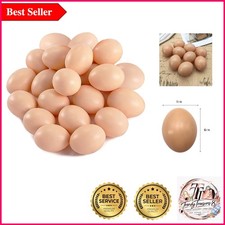 20-Pack Eco-Friendly Realistic Plastic Fake Eggs for DIY  Decor