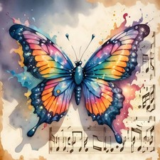 5D Butterfly Diamond Art Kits for Adults, Full Square Drill Fantasy Animal DI...