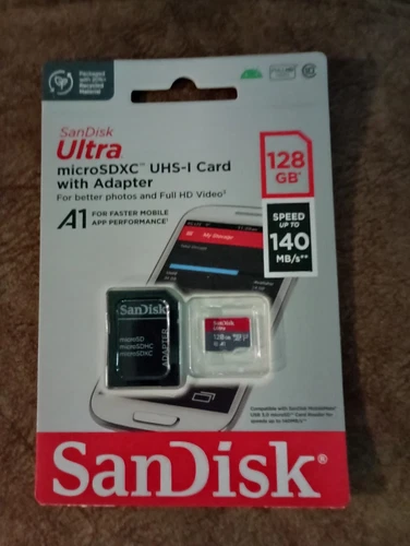 SanDisk Ultra MicroSDXC 128 GB 140 mb/s con adaptador - Imagen 1 de 2
