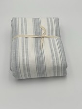 Pottery Barn Hawthorn YD Striped Curtain 50 x 96 Blue LF READ