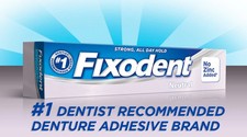 NEW 1x Fixodent Neutral Denture Adhesive Cream No Zinc Added All Day Hold SEALED