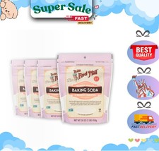 (Pack of 4) Bob's Red Mill Baking Soda,Non GMO, Vegan, Paleo Friendly,(16 oz )