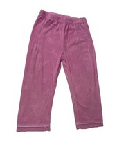 Juicy Couture Kids Pink Velour All Over JC Logo Sleepwear Pants Size 4/5