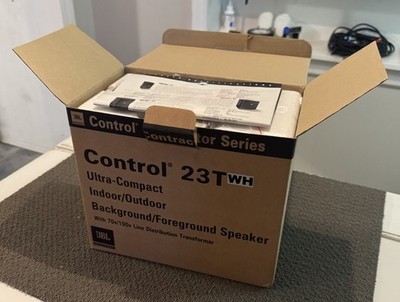 JBL Control 23T 2-Way 3-1/2'' Indoor/Outdoor Speakers W/ Mounting Qty-2 White NEW
