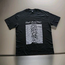 New Japanese Joy Division Black Unknown Pleasures Cotton T Shirt XL EXTRA LARGE 