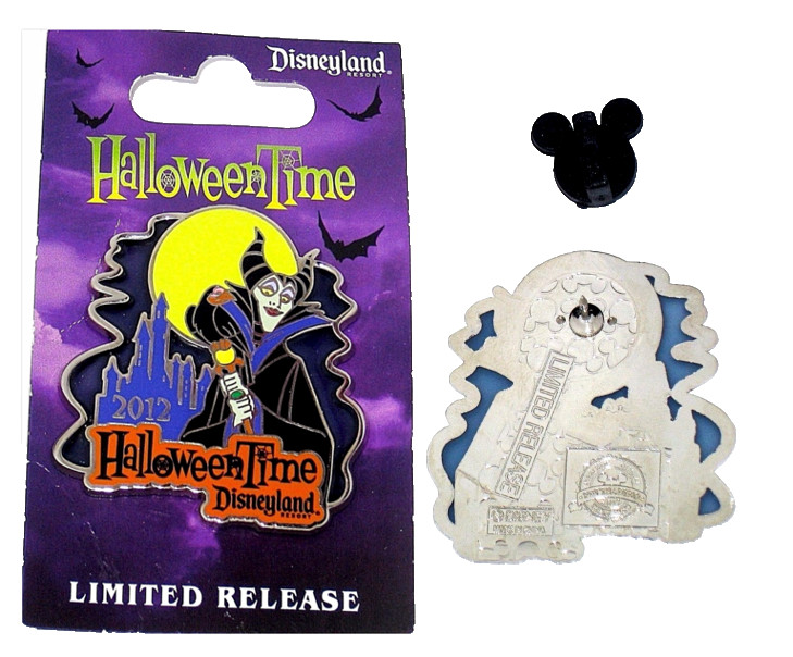 New LE Disney Pin Villain Maleficent Raven Diablo Stained Glass Castle Moon POP