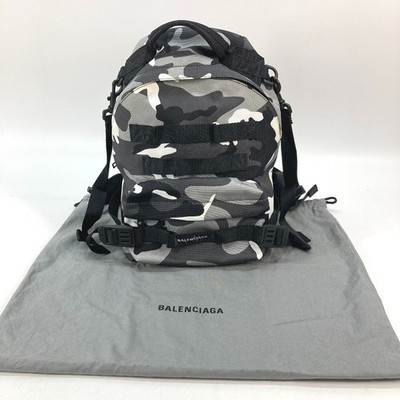 BALENCIAGA 6440312 Camouflage Army Backpack Shoulder Bag 2WAY