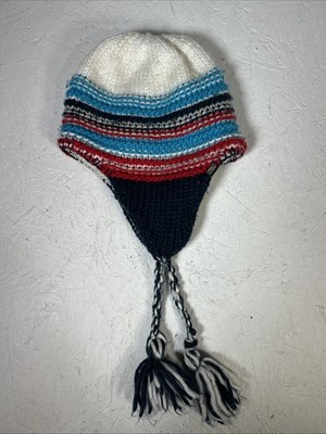 Vtg L.L. Bean Kids Ski Hat Tassel Nordic Winter Sz S-M