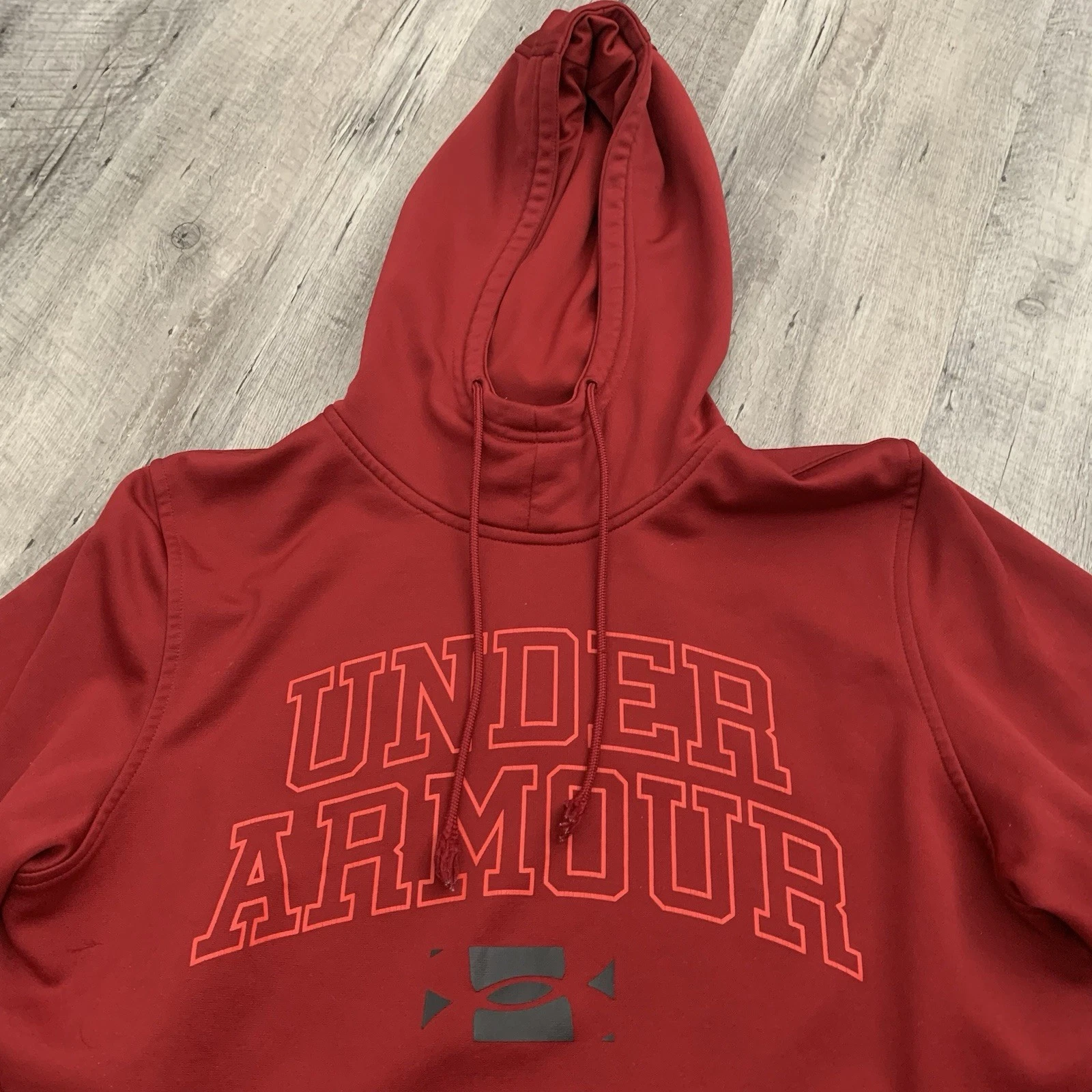 Under Armour Coldgear Fleece Loose Fit Training Hoodie Mens Sz Small 1366721-615