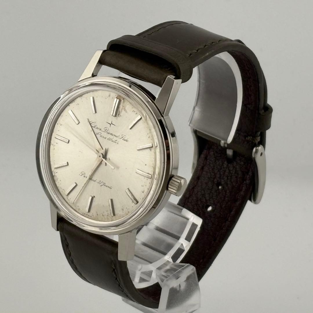 Citizen Homer Date Automatic Watch F1407051, Brown Strap, 37mm, Used image 2