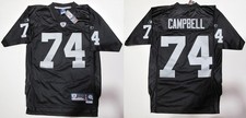 Maglia NFL Las Vegas Raiders Bruce Campbell 74 Throwback Football Premier Jersey