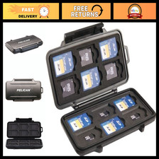 Memory Card Case - Waterproof, Durable Storage for SD/CF Cards - Black 0915