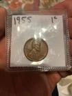 1955 Lincoln Wheat Cent Penny Coin. Circulated. Great Find