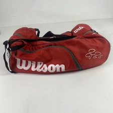Wilson Roger Federer Tennis Racquet Bag Red Backpack Style 2 Strap Sports Gear