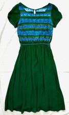 Dress by  Allium B - viscose crepe and lace fabric - stretchy waist - size 10