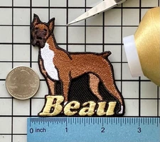 Boxer Dog Patch Personalized Custom Iron-on Badge