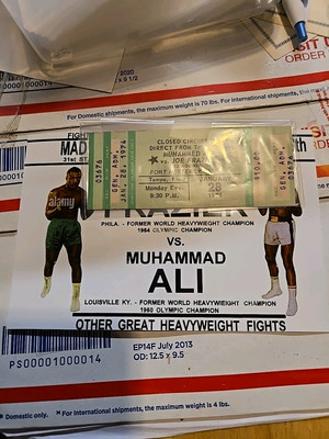 Muhammad Ali VS Joe Frazier Fight 2 Ticket ALI WINS. Rare | eBay