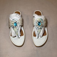 Geox Respira Roccia Leather Sandals with Colorful Snake Skin US 10.5
