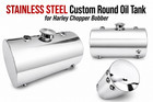 Round Stainless Steel Oil Tank for Custom Motorcycles Harley Chopper Bobber