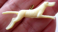 1940's VINTAGE Celluloid Dog GREYHOUND Charm Cracker Jack Toy Prize