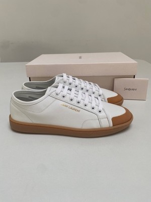 イヴサンローラン Saint Laurent YSL Gym Sneaker in Blanc Optique White sz 38 New in