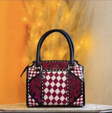 Leather Checkered Red Black Hand-tooled Weste...