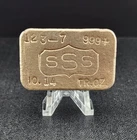 Vintage SSS 10 oz Class Poured Silver Bar (Don Casey Silvex Silver Systems ??)