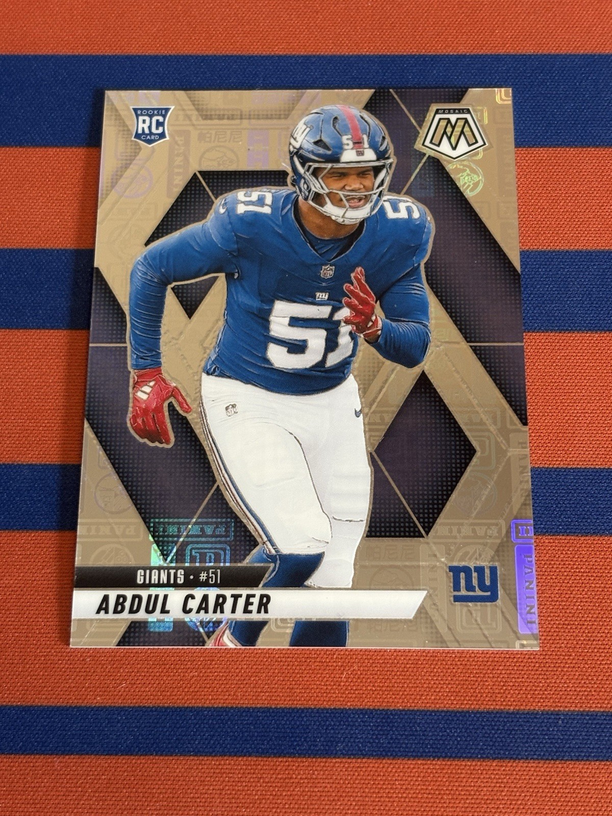 2025 Panini Mosaic - Rookies Abdul Carter #317 Silver Knight Prizm /149 (RC)