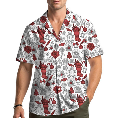 Gingerbread Christmas Hawaiian Shirt Men Women Youth Cute Cookie Holiday Aloha S