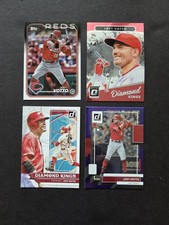 Joey Votto 4 card lot w/2022 Donruss Holo Purple Cincinnati Reds