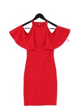 Quiz Bodycon Midi Dress UK8 in Red