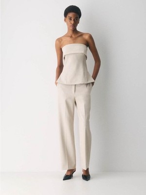 Aritzia Babaton Element Tube Top Matte Pearl Size 6