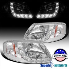 Fits 1997-2003 Ford F150 04 Heritage 97-02 Expedition Headlights Lamps Led Strip Fits 1997-2003 Ford F150 04 Heritage 97-02 Expedition Headlights Lamps Led Strip