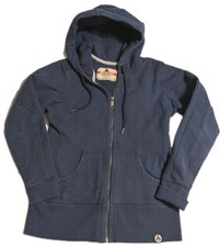 American Giant Classic Full Zip Hoodie Womens XS Blue USA Made Cotton Heavy