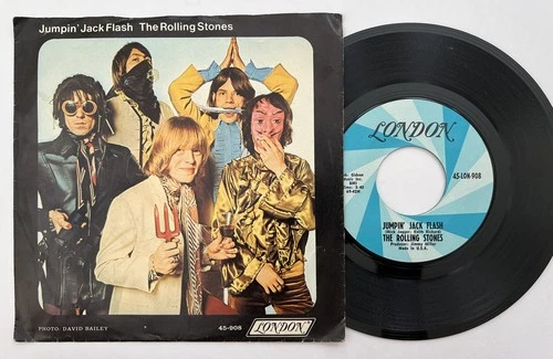 ROLLING STONES "Jumpin Jack Flash / Child Of The Moon" 45 London Picture Sleeve
