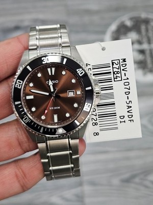 Casio Duro MDV-107D-5AVDF Diver Watch 200M Brown Dial | 100% Original