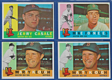 LOT OF (4) 1960 TOPPS BOSTON RED SOX (2) MARTY KEOUGH #71