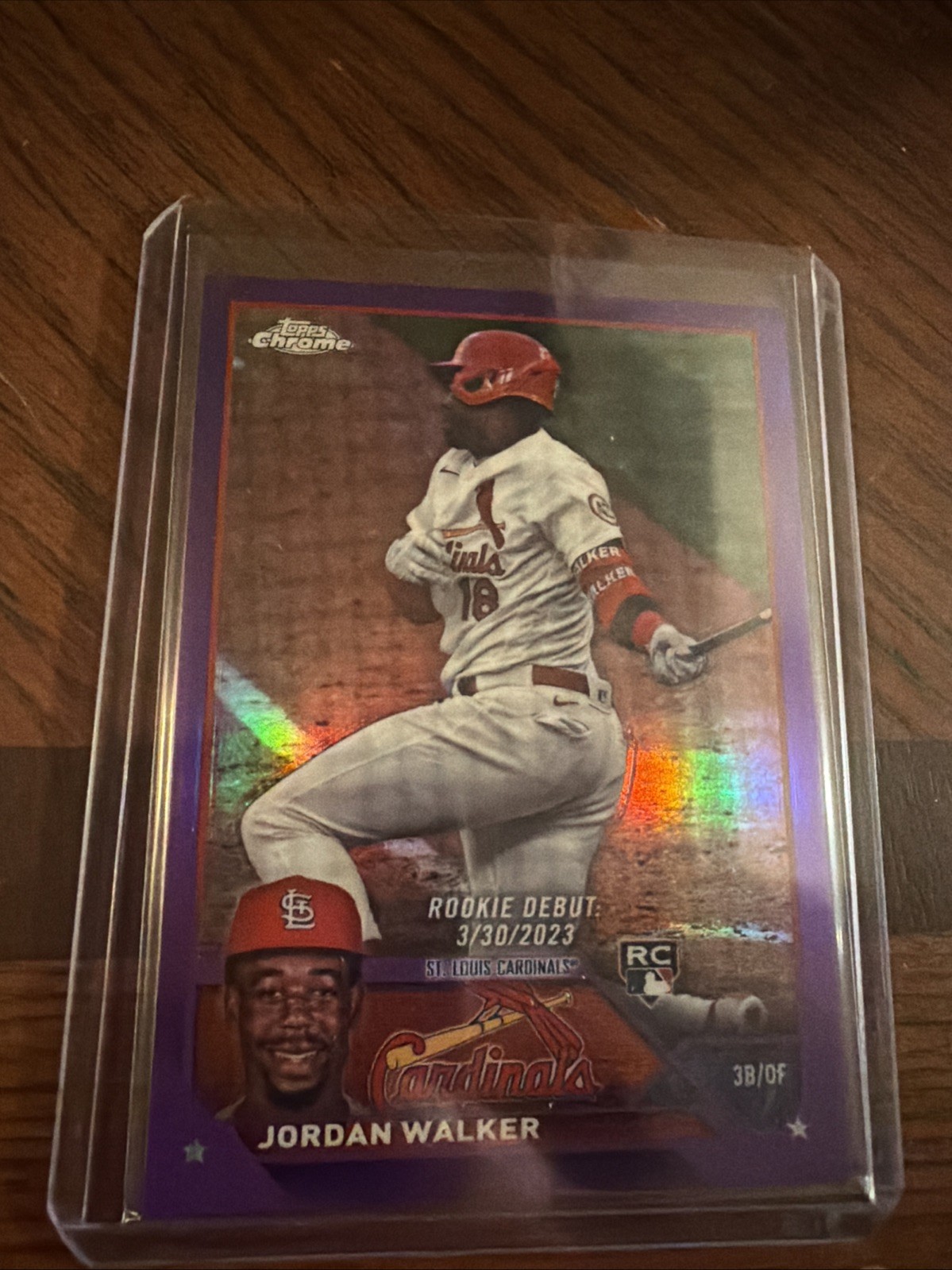 2023 Topps Chrome Update - Jordan Walker Rookie Debut Purple /250 - Cardinals