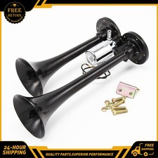 Air Horn For Truck Boats Car 3000db Super Loud Train Horns Kit Black