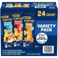 Planters Nuts Cashews and Peanuts Variety Pack 40.5 oz., 24 pk. Great Price